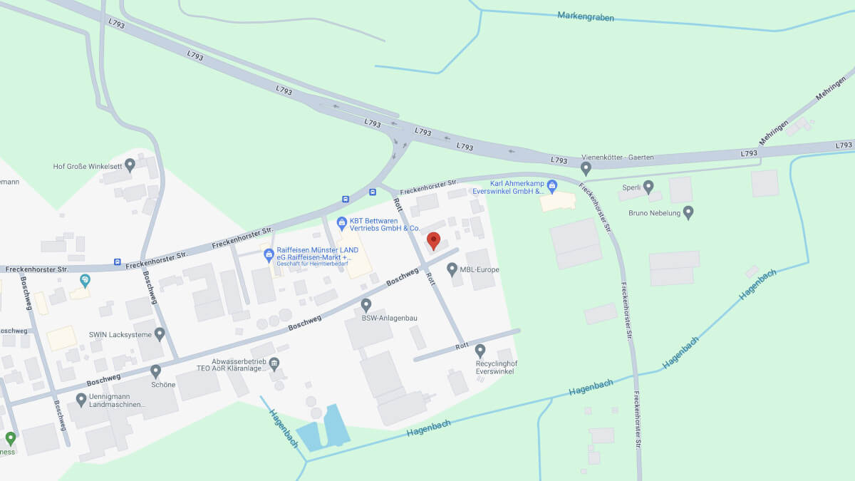 Carte Google avec emplacement Everswinkel